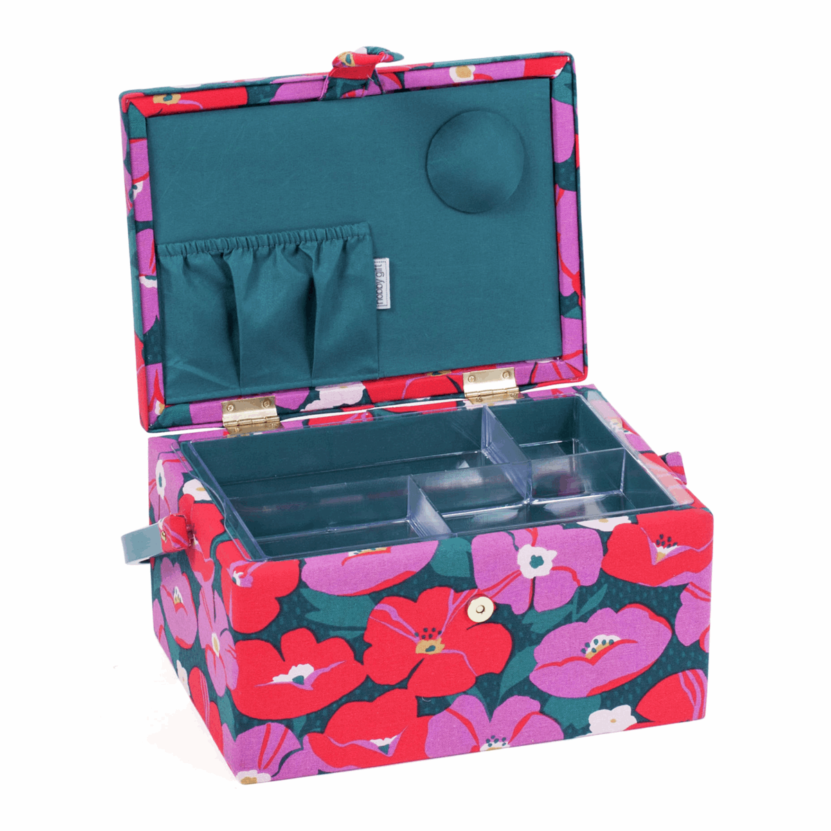 Modern Floral Sewing Box - Medium