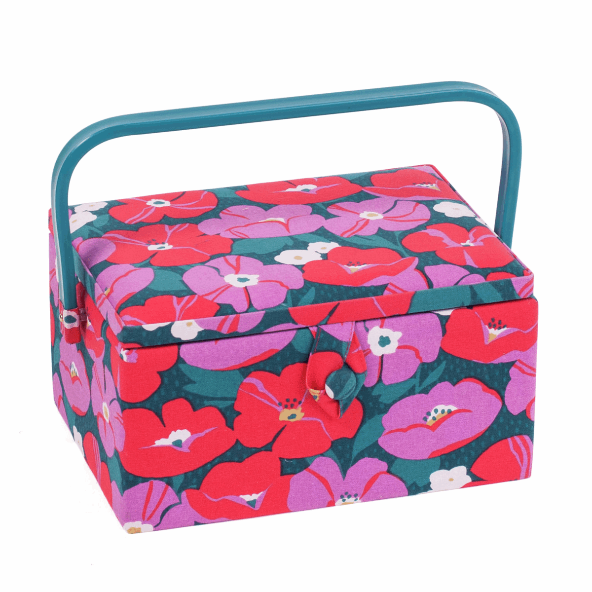 Modern Floral Sewing Box - Medium