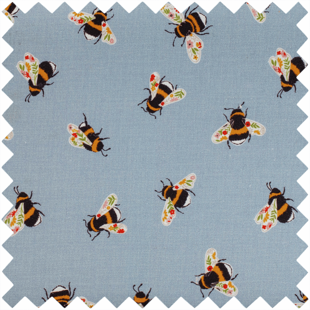 Blue Bees Rectangle Sewing Box - Medium