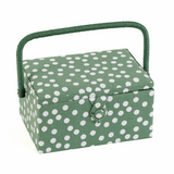 Khaki Spot Sewing Box - Medium