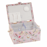 Birds on Bobbin Sewing Box - Medium