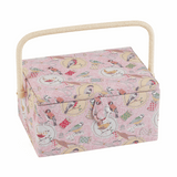 Birds on Bobbin Sewing Box - Medium