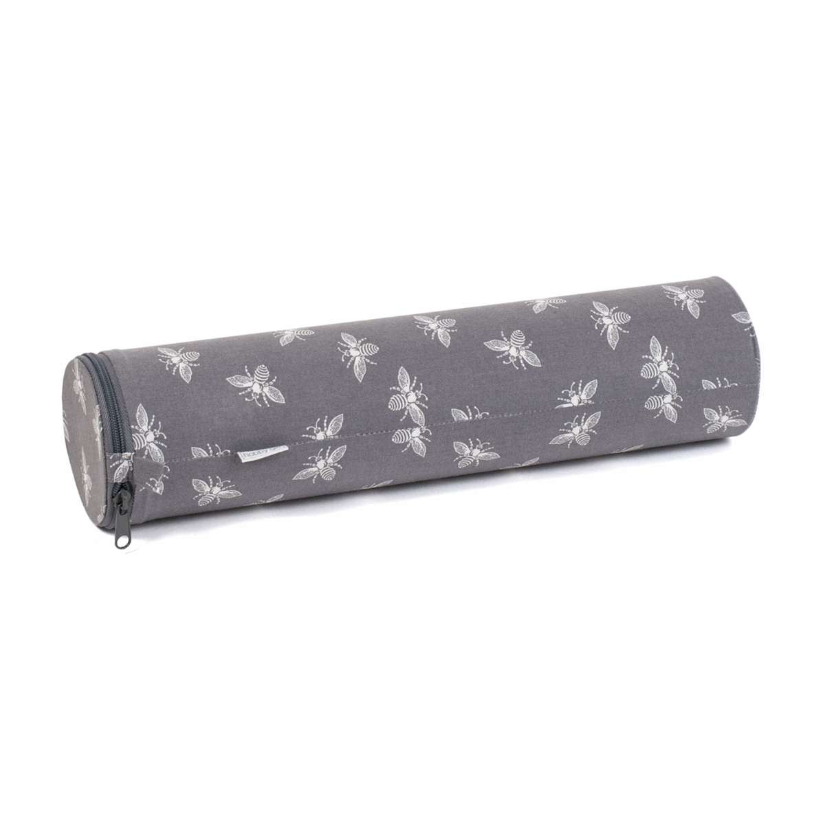 Knitting Pin Tube Case - Grey Bees