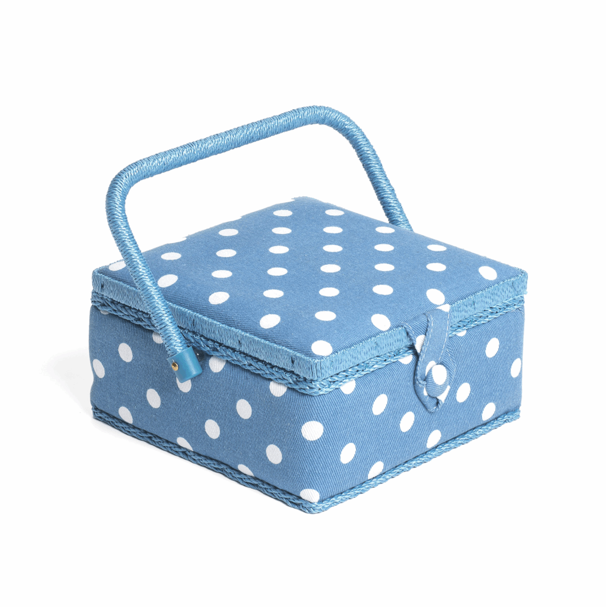 Denim Spot Sewing Box - Small Square