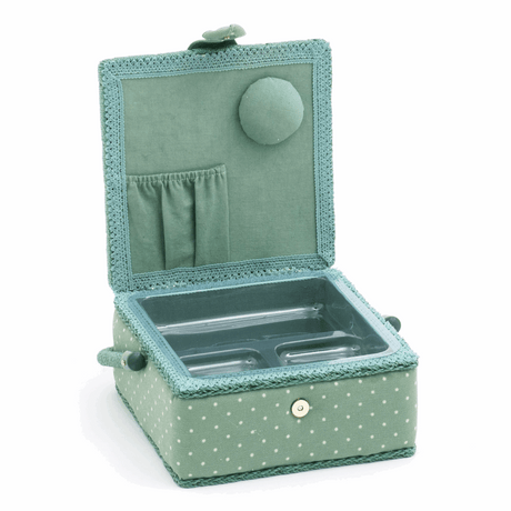 Polka Dot Sewing Box - Square