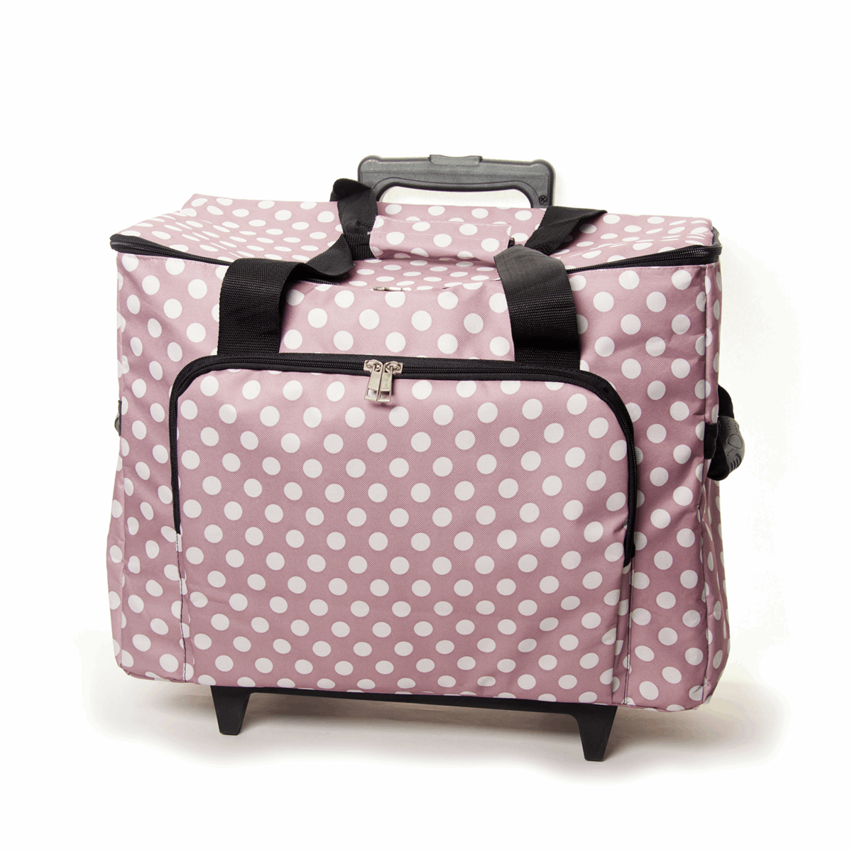 Mauve Spot Sewing Machine Trolley Bag