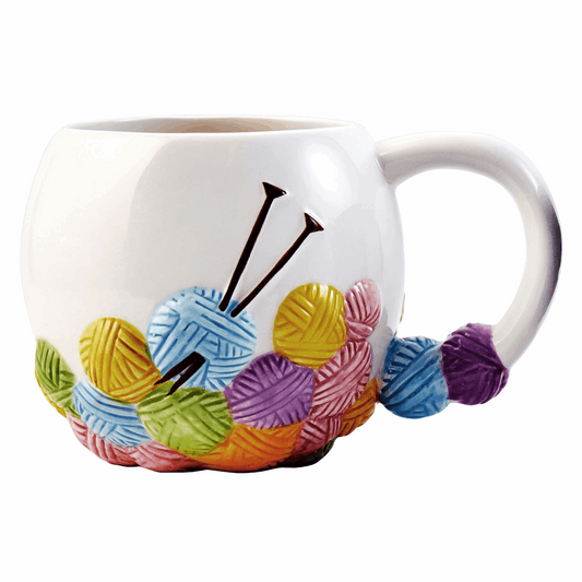 Knitting Design Ceramic Mug