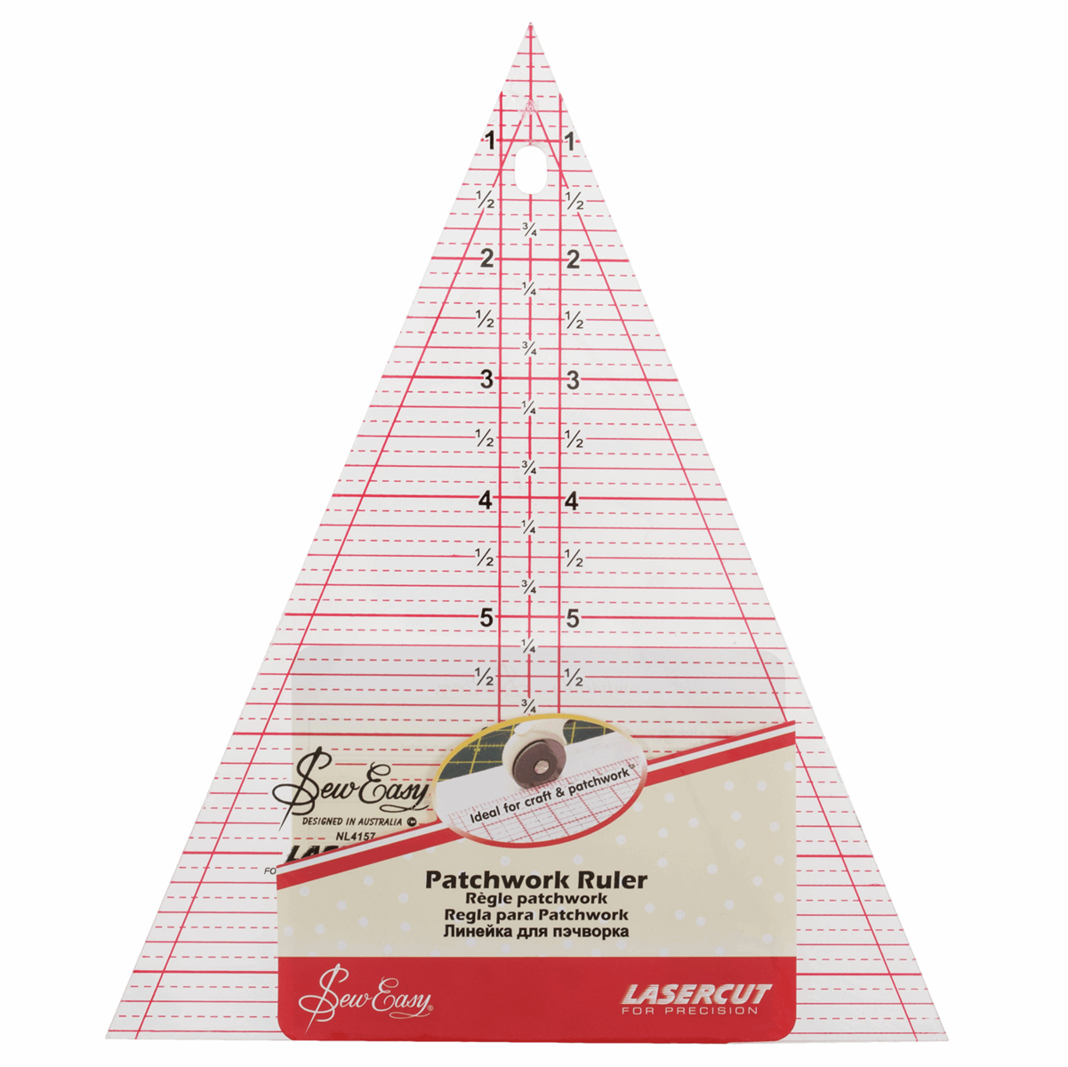 Sew Easy Patchwork Triangle Ruler - 8.5 x 7in