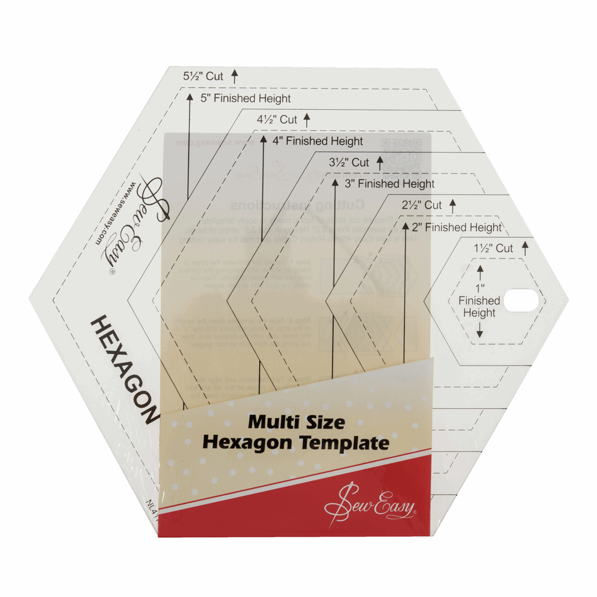 Sew Easy Quilting Template - Hexagon