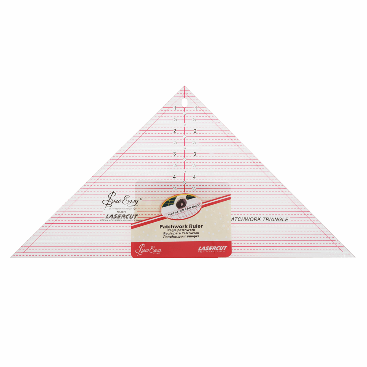 Sew Easy Quilting 90 Degree Triangle Ruler - 7.5 x 15.5 Inches