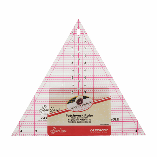 Sew Easy Quilting 60 Degree Triangle Ruler - 8 x 9.25 Inches
