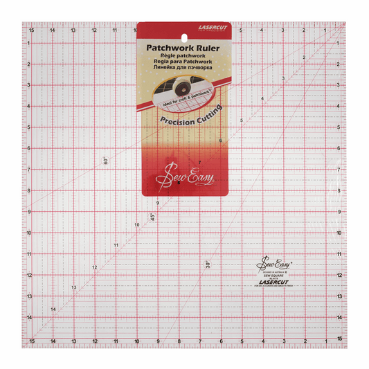 Sew Easy Square Quilting Ruler - 15.5 x 15.5in