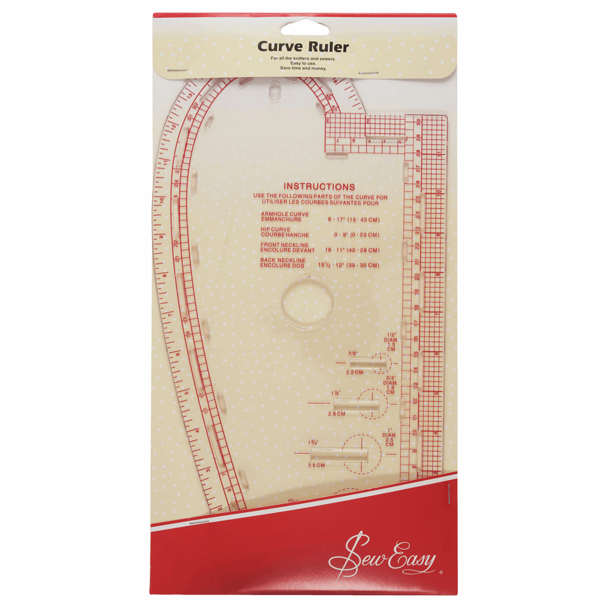 Sew Easy Curved Ruler - 13.875 x 7.375in