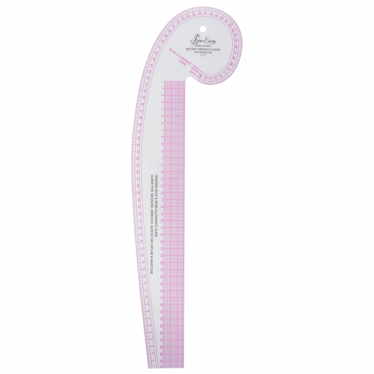 Sew Easy French Curve Ruler - Metric