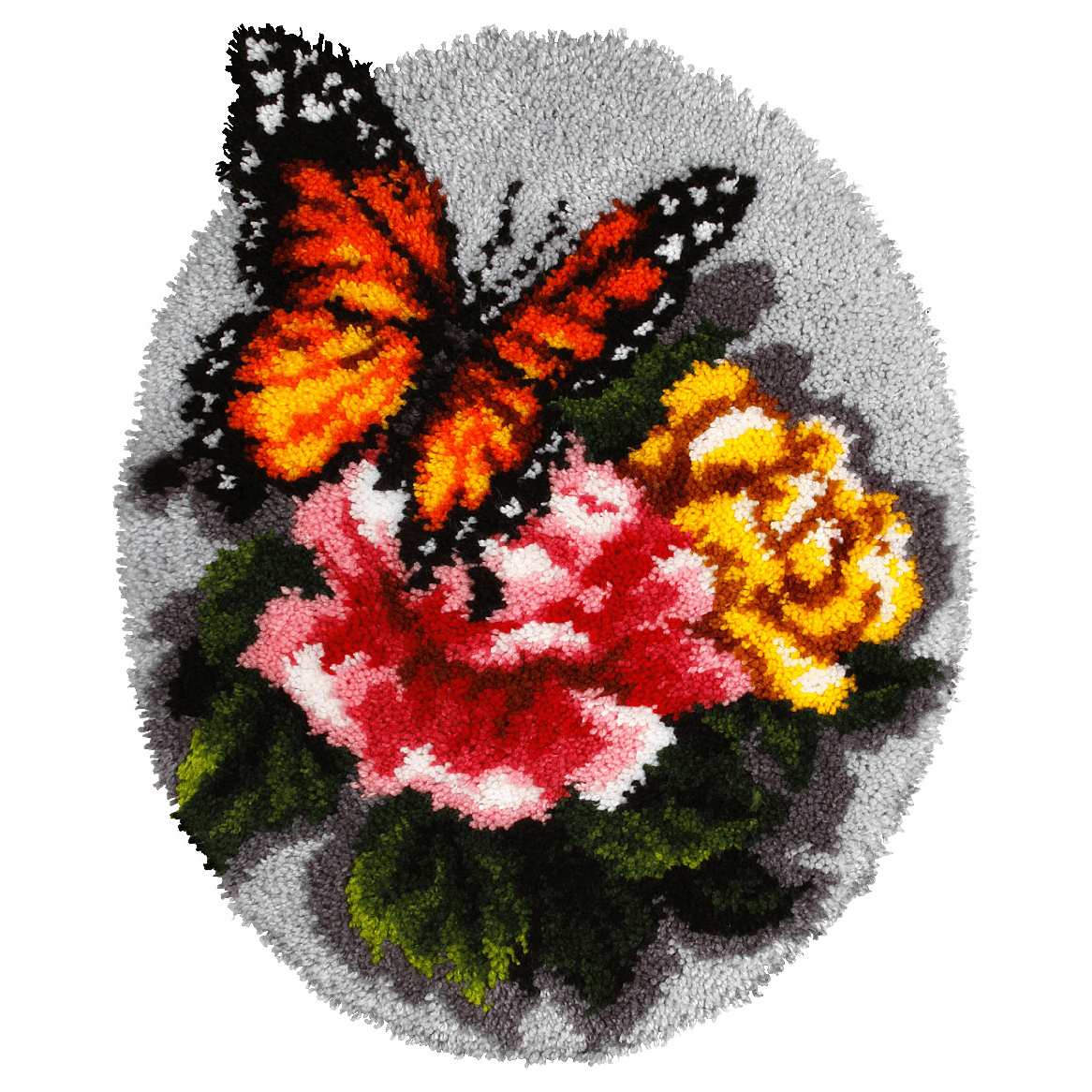 Latch Hook Rug Kit - Floral Butterfly