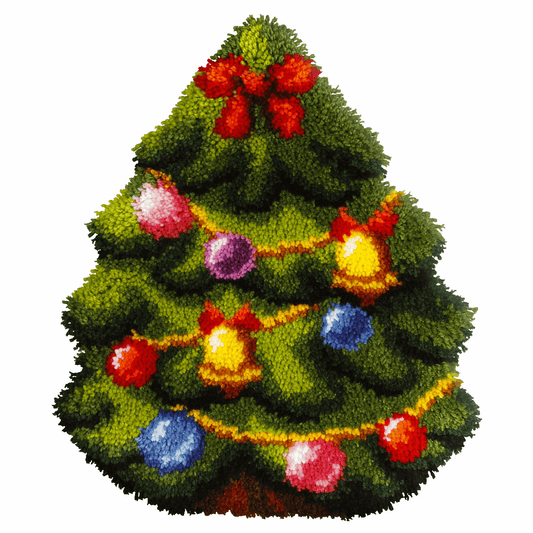 Latch Hook Cushion Kit - Christmas Tree