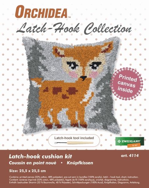 Latch Hook Cushion Kit - Small Doe
