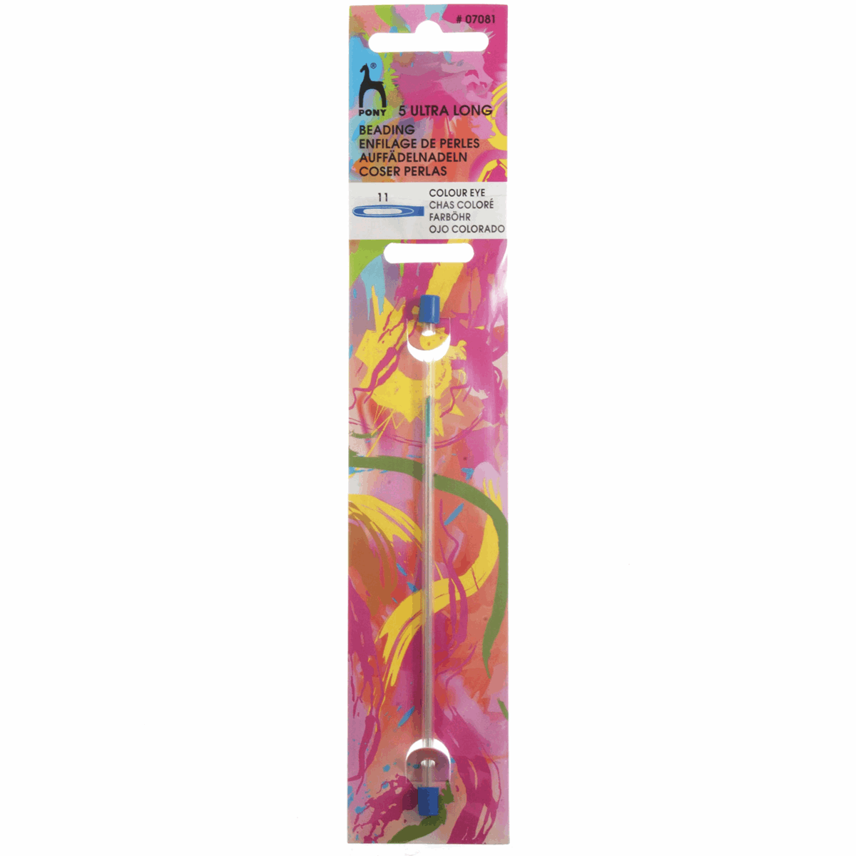 PONY Ultra Long Colour-Coded Eye Beading Needles - Size 11