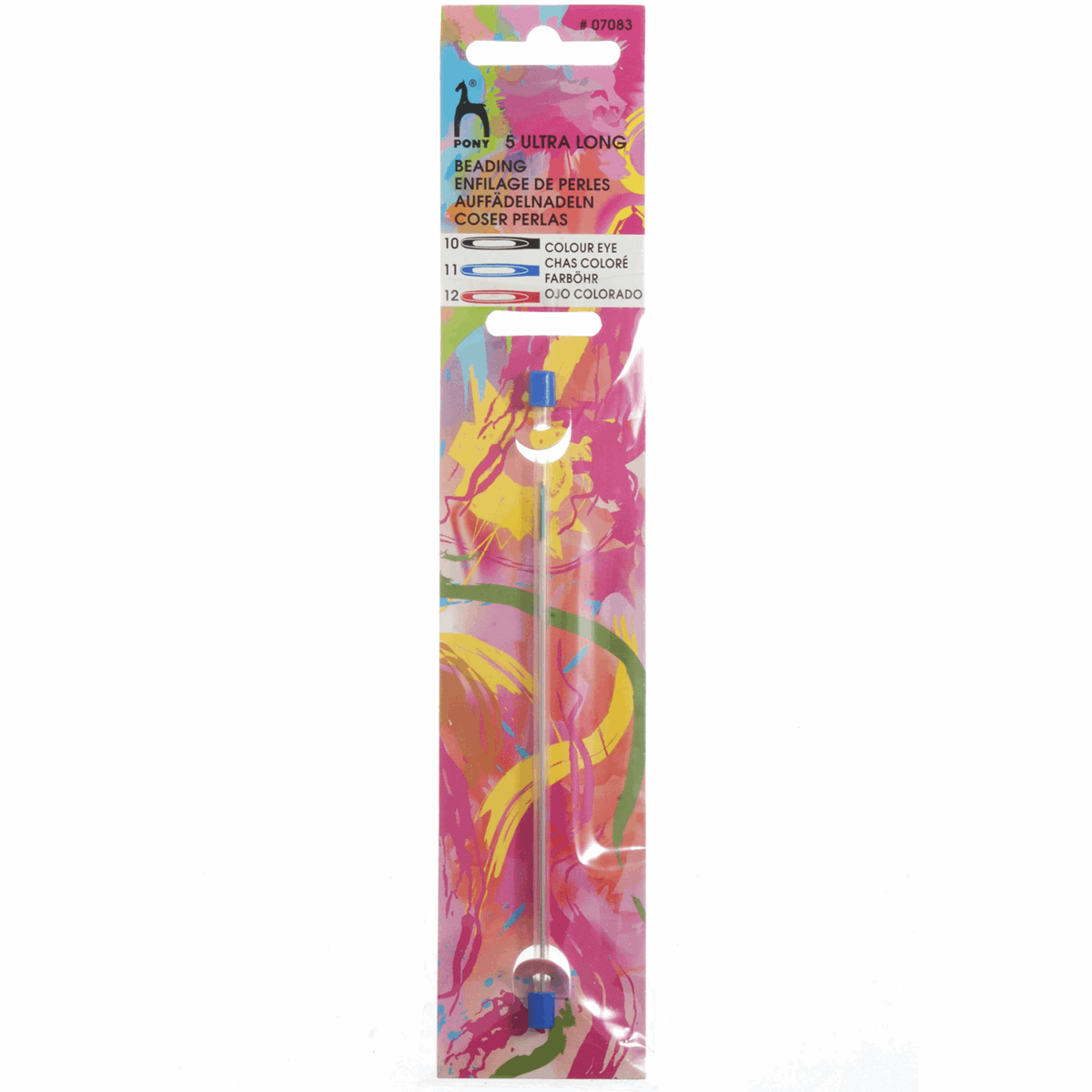 PONY Ultra Long Colour-Coded Eye Beading Needles - Size 10/12