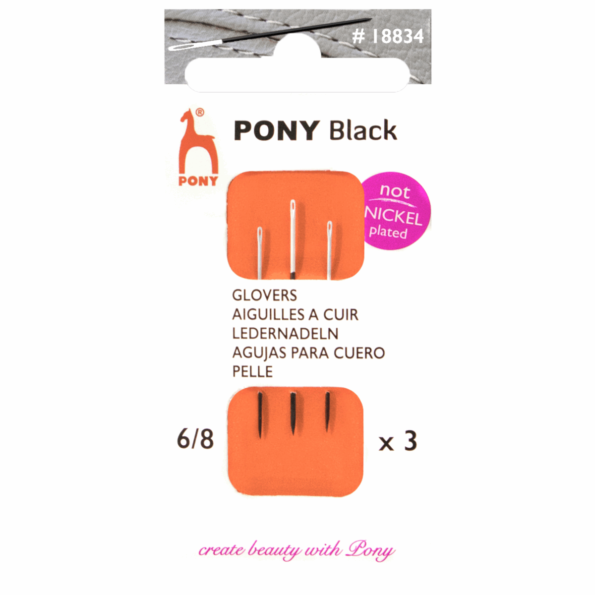 Pony Hand Sewing Glovers Needles Size 6-8