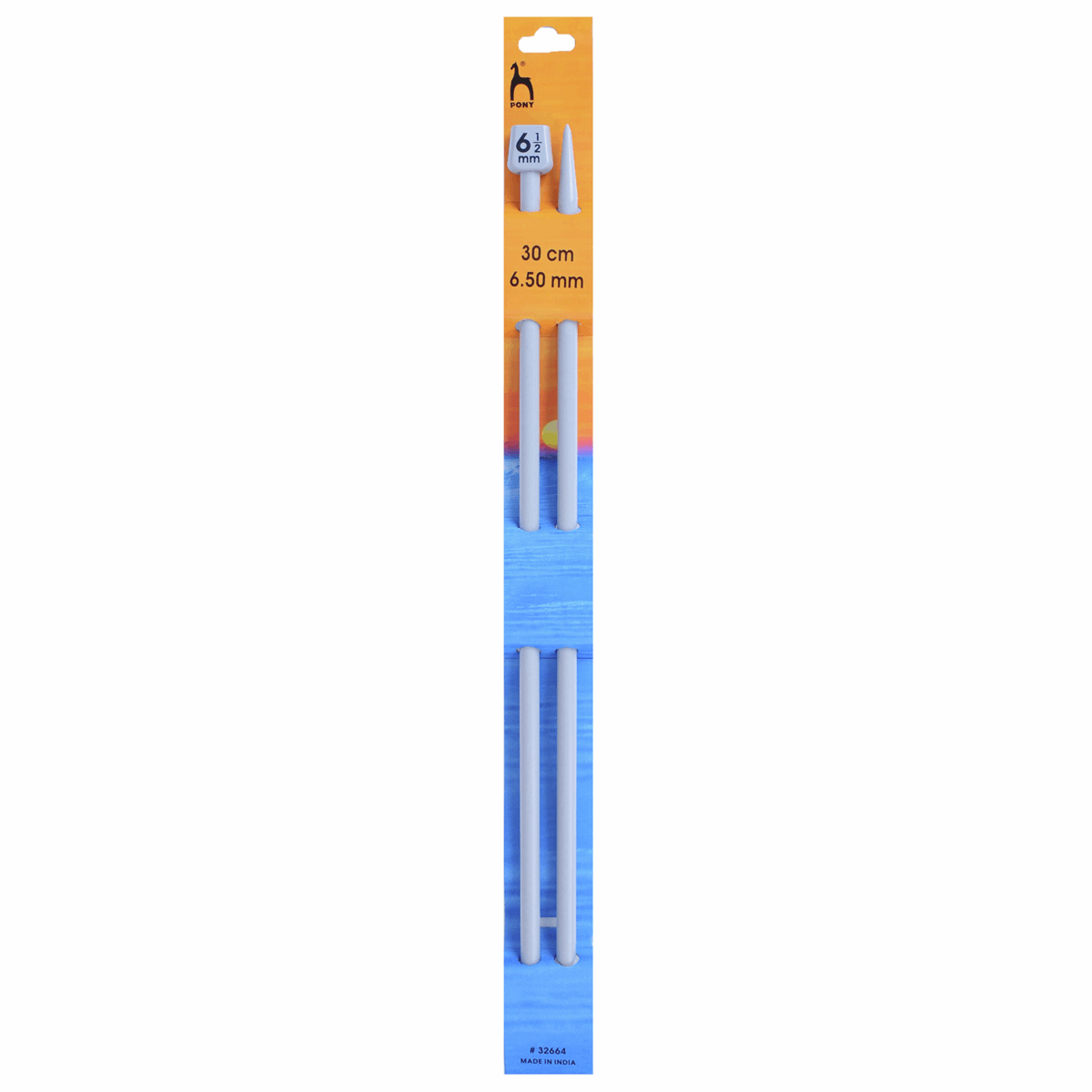 PONY Classic Single-Ended Knitting Pins - 30cm x 6.50mm