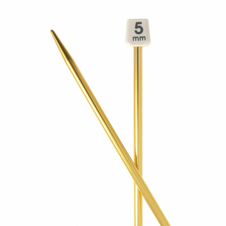 PONY Colour Single-Ended Aluminium Knitting Pins - 30cm x 5.00mm