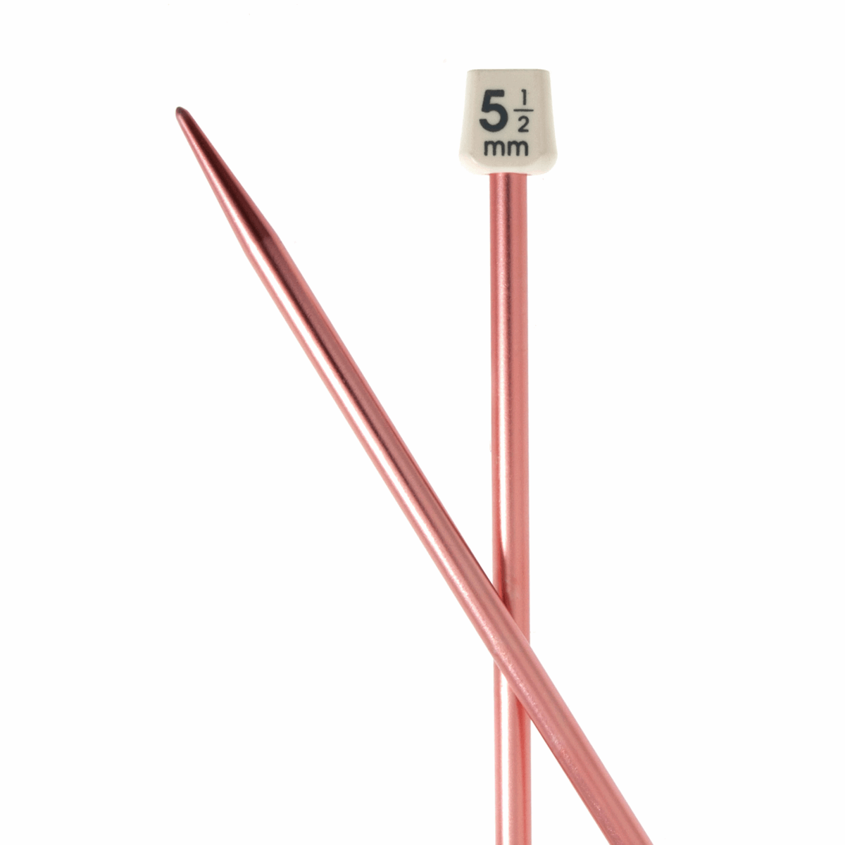 PONY Colour Single-Ended Aluminium Knitting Pins - 30cm x 5.50mm