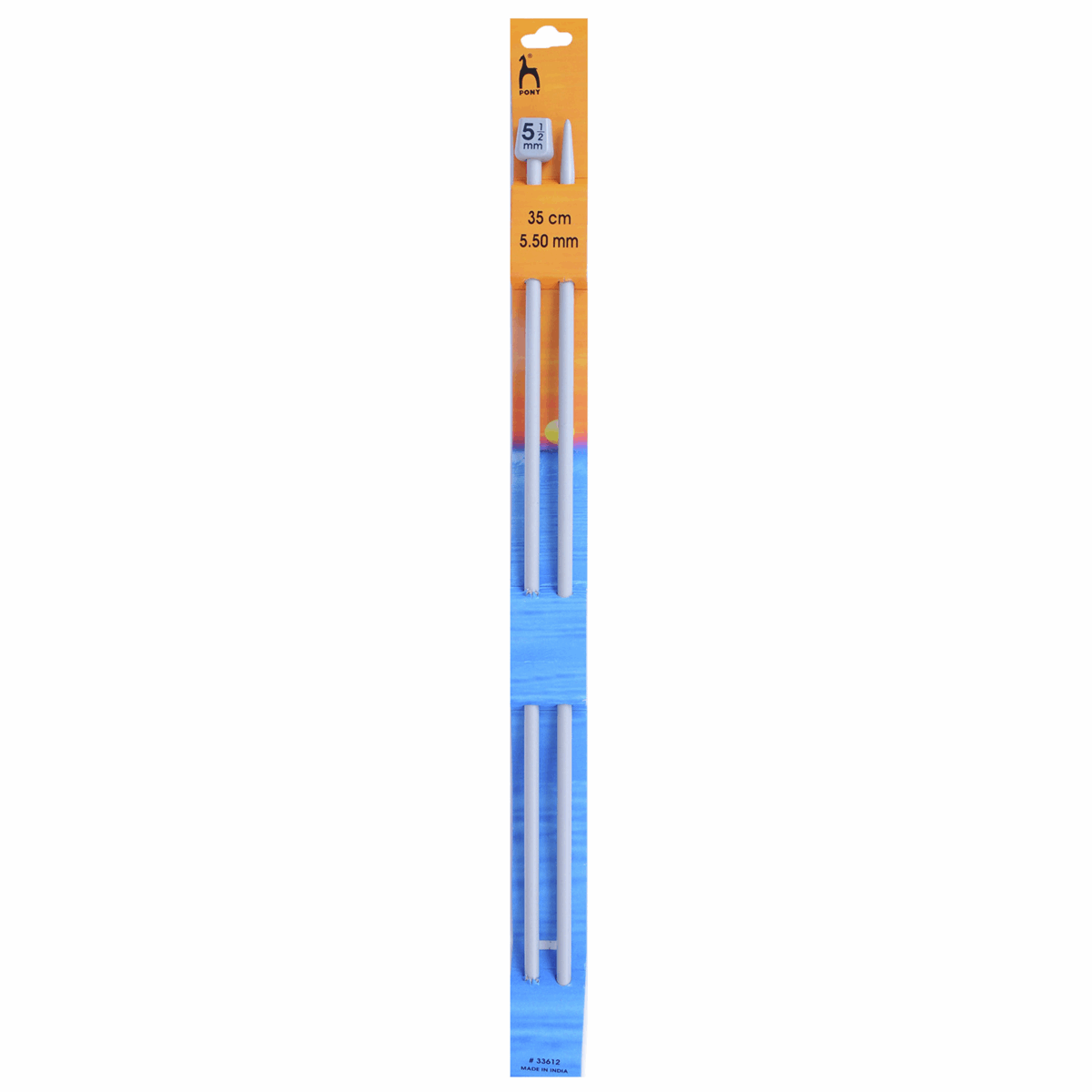 PONY Classic Single-Ended Knitting Pins - 35cm x 5.50mm