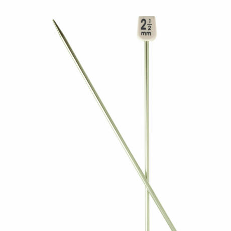 PONY Colour Single-Ended Aluminium Knitting Pins - 35cm x 2.50mm