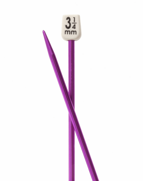 PONY Colour Single-Ended Aluminium Knitting Pins - 35cm x 3.25mm