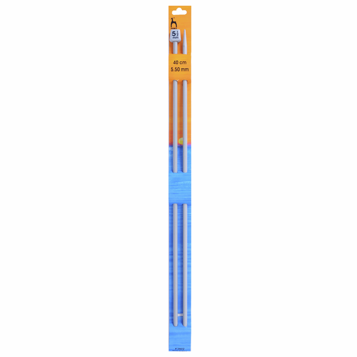 PONY Classic Single-Ended Knitting Pins - 40cm x 5.50mm