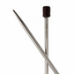 PONY 'Elan' Single-Ended Stainless Steel Knitting Pins with Rosewood Knob - 35cm x 5.00mm