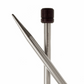 PONY 'Elan' Single-Ended Stainless Steel Knitting Pins with Rosewood Knob - 35cm x 8.00mm