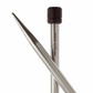 PONY 'Elan' Single-Ended Stainless Steel Knitting Pins with Rosewood Knob - 35cm x 9.00mm