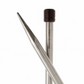 PONY 'Elan' Single-Ended Stainless Steel Knitting Pins with Rosewood Knob - 35cm x 10.00mm