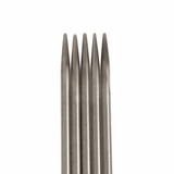 PONY 'Elan' Double-Ended Stainless Steel Knitting Pins - 20cm x 3.25mm (Set of 5)