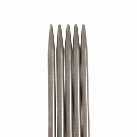 PONY 'Elan' Double-Ended Stainless Steel Knitting Pins - 20cm x 3.50mm (Set of 5)