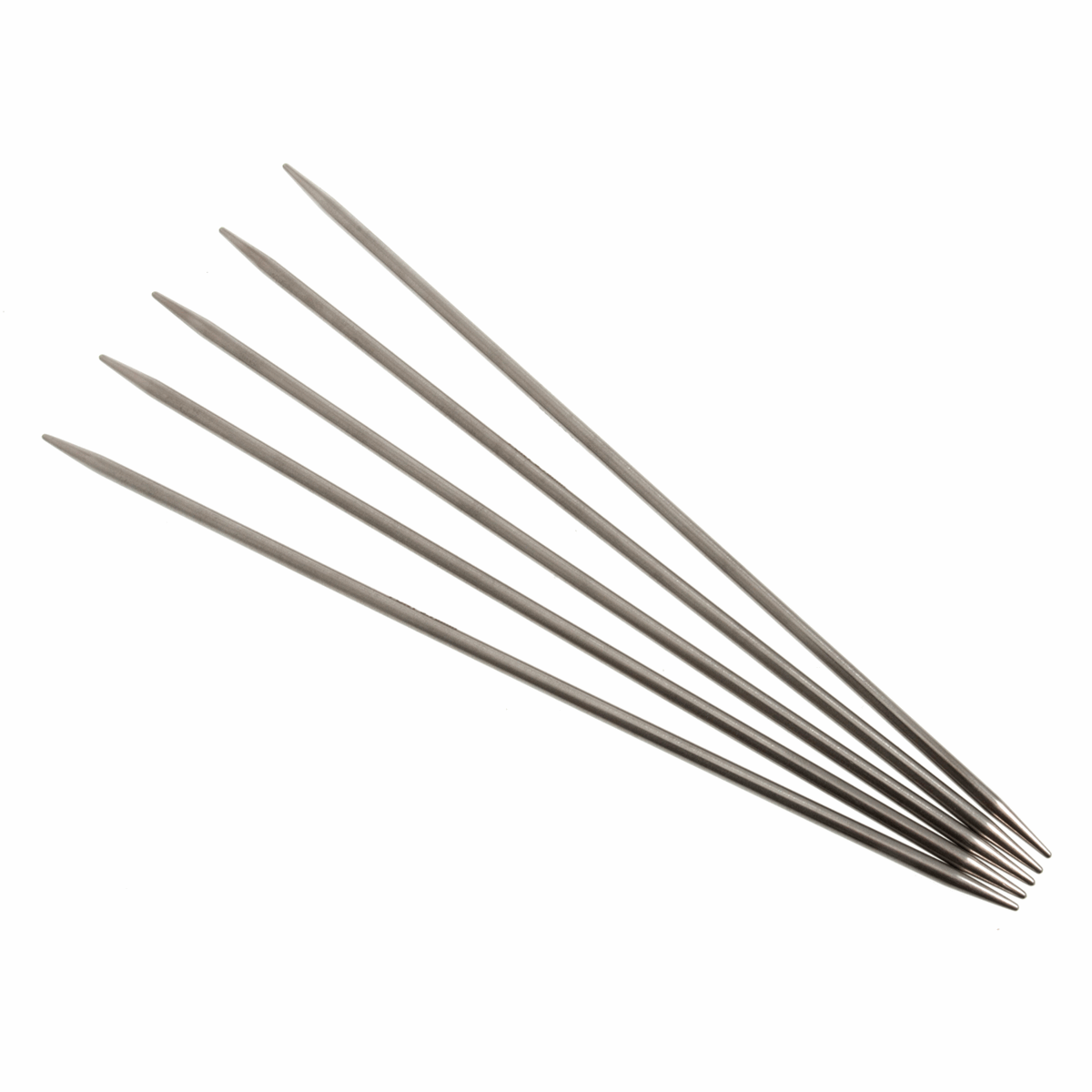 PONY 'Elan' Double-Ended Stainless Steel Knitting Pins - 20cm x 3.75mm (Set of 5)