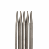 PONY 'Elan' Double-Ended Stainless Steel Knitting Pins - 20cm x 4.00mm (Set of 5)