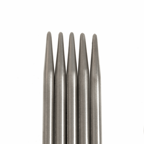 PONY 'Elan' Double-Ended Stainless Steel Knitting Pins - 20cm x 4.50mm (Set of 5)