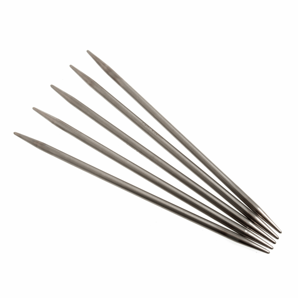 PONY 'Elan' Double-Ended Stainless Steel Knitting Pins (Set of 5) - 20cm x 6.00mm