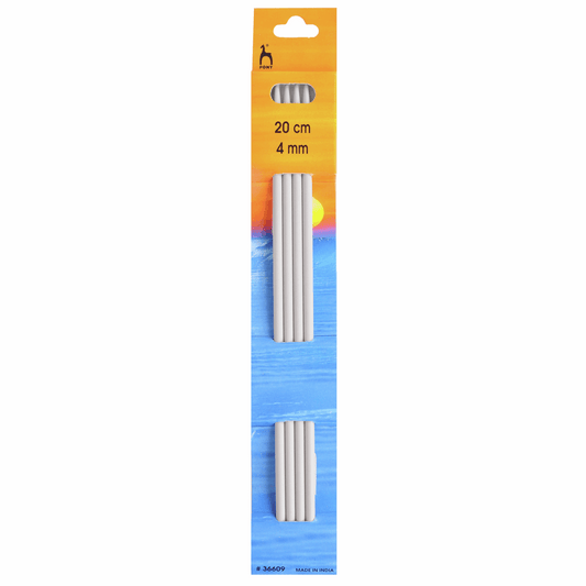 PONY Double-Ended Knitting Pins - 20cm x 4.00mm (Set of 4)