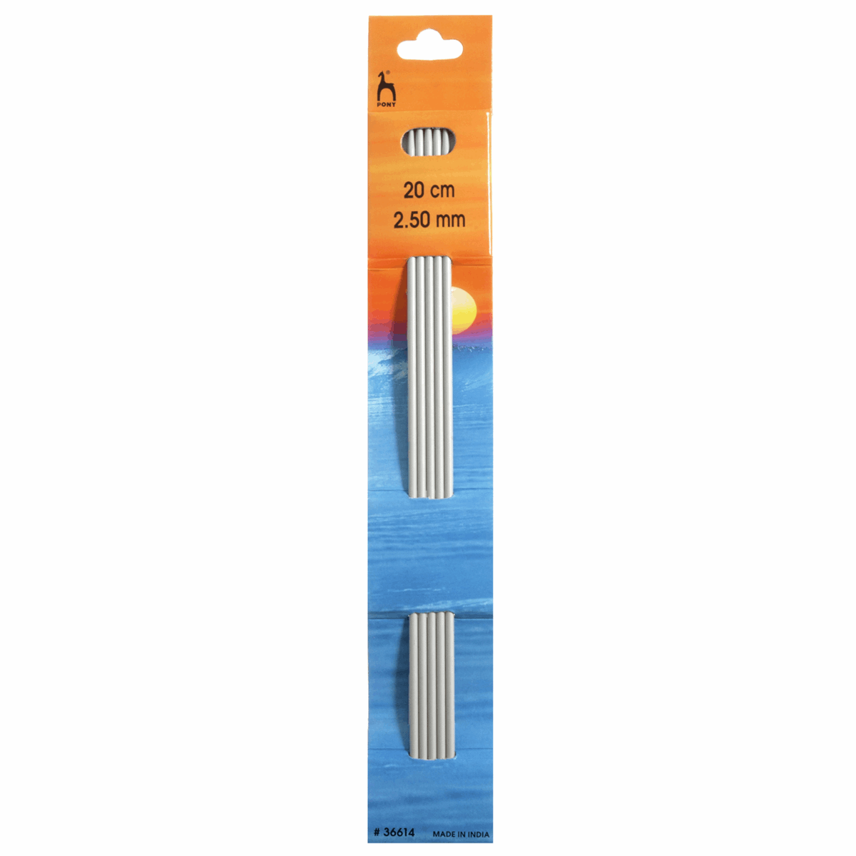 PONY Double-Ended Knitting Pins - 20cm x 2.50mm (Set of 5)