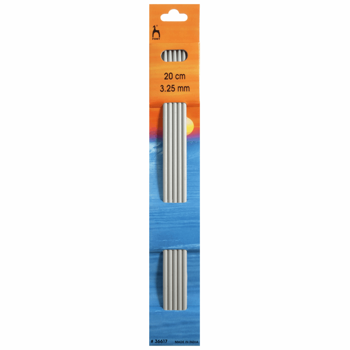 PONY Double-Ended Knitting Pins - 20cm x 3.25mm (Set of 5)