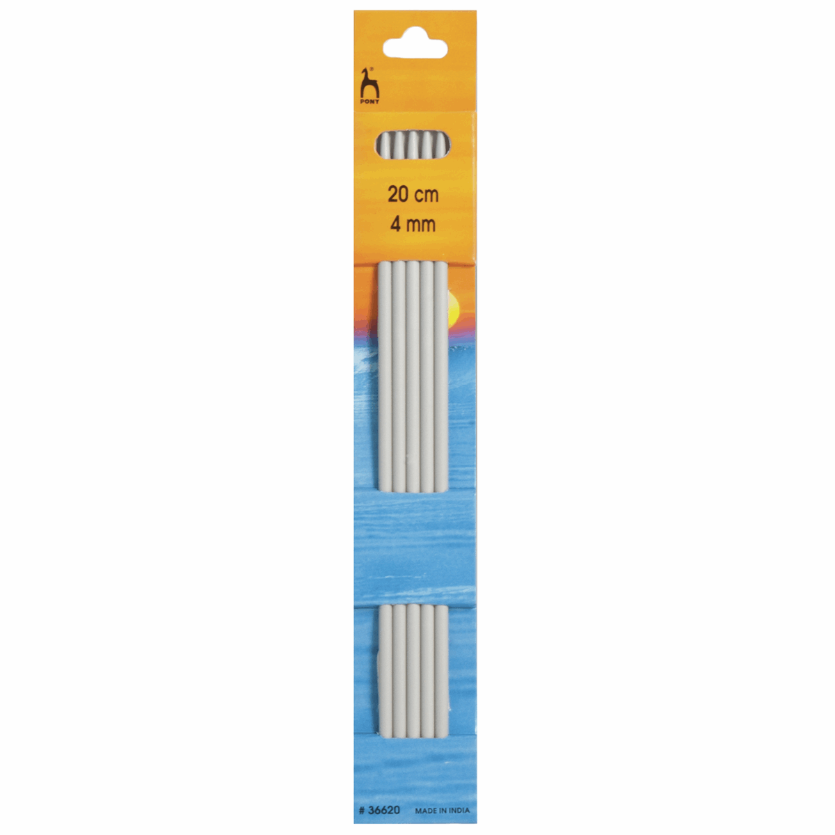 PONY Double-Ended Knitting Pins - 20cm x 4.00mm (Set of 5)