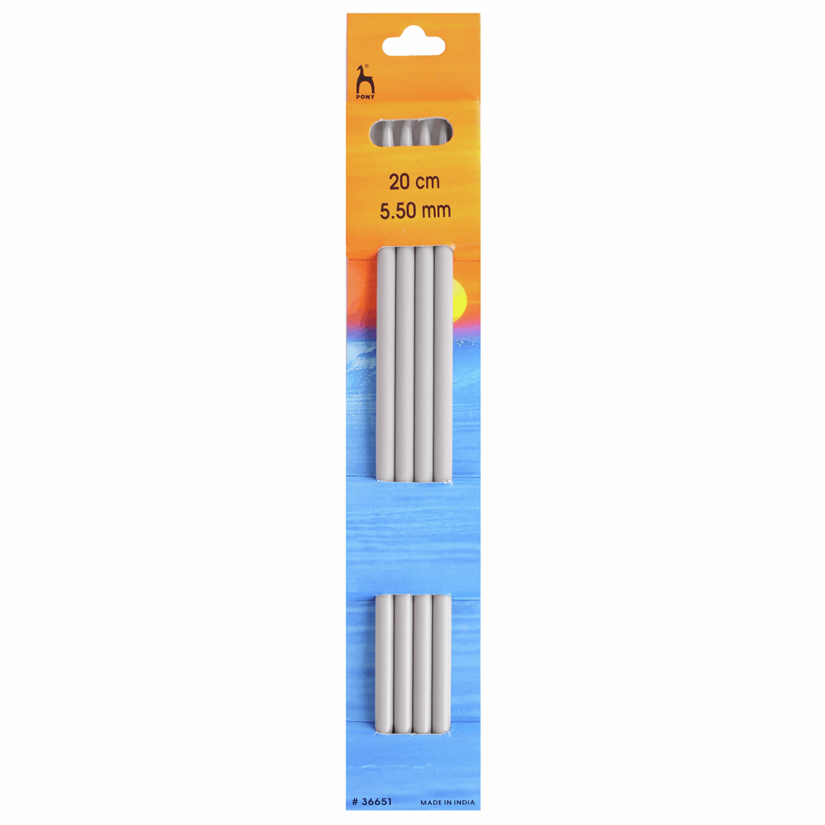PONY Double-Ended Knitting Pins - 20cm x 5.50mm (Set of 4)