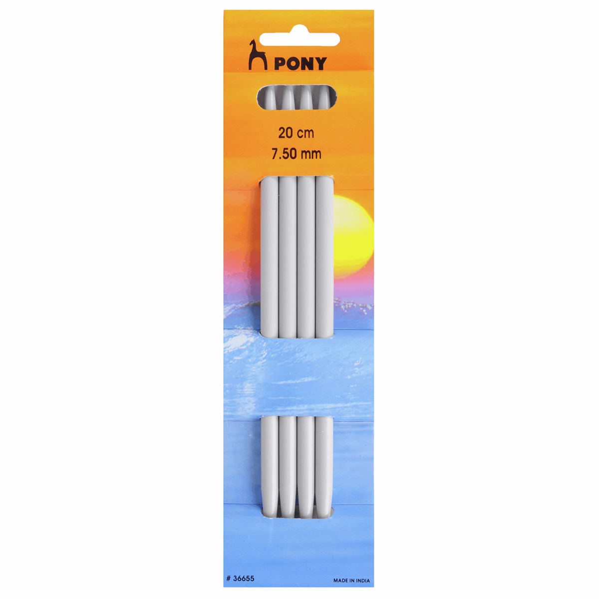 PONY Double-Ended Knitting Pins - 20cm x 7.50mm (Set of 4)