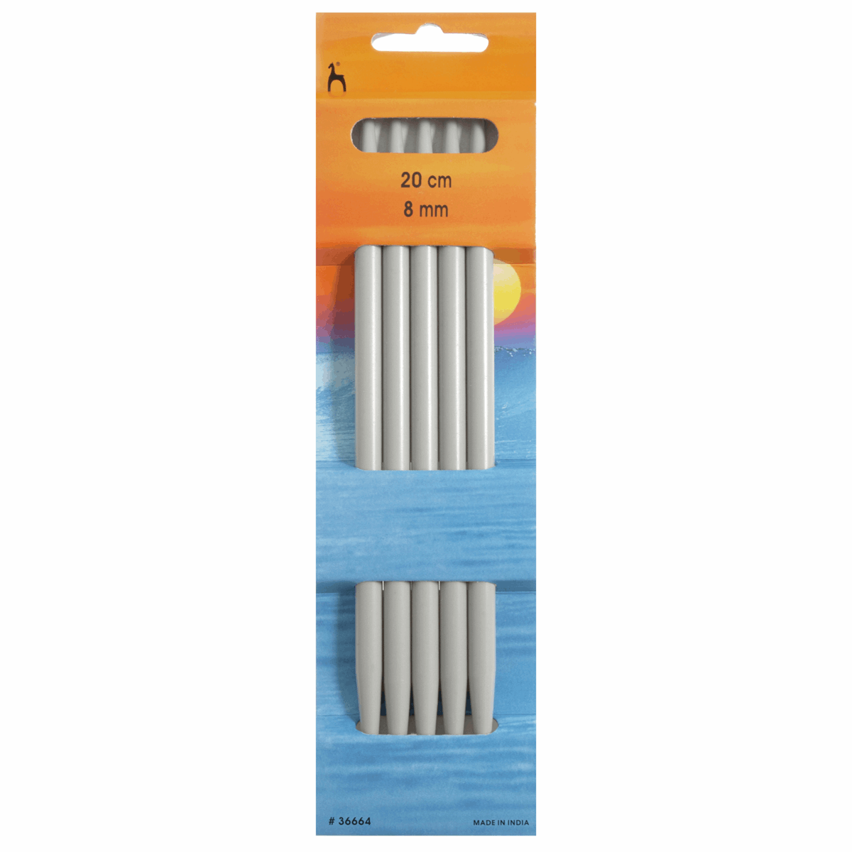 PONY Double-Ended Knitting Pins - 20cm x 8.00mm (Set of 5)
