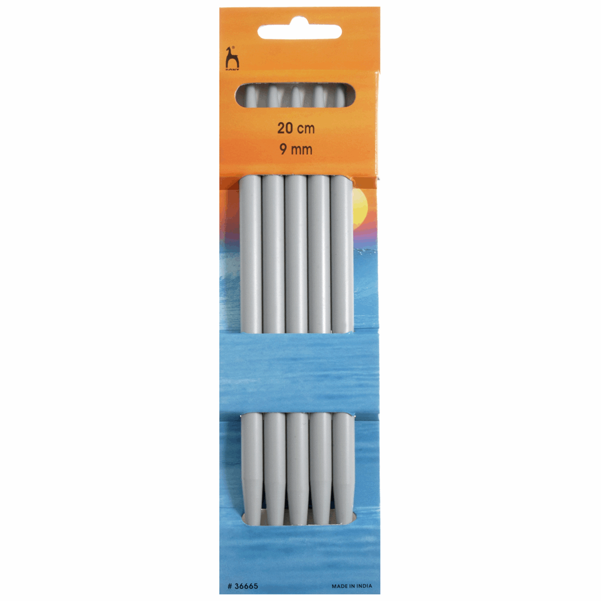PONY Double-Ended Knitting Pins - 20cm x 9mm (Set of 5)