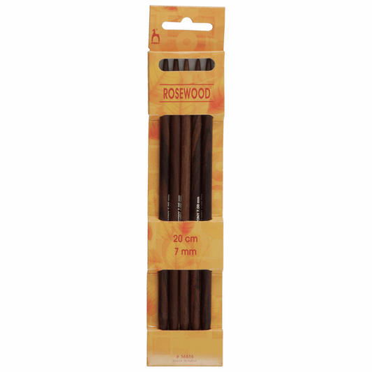 PONY 'Rosewood' Double-Ended Knitting Pins - 20cm x 7.00mm (Set of 5)